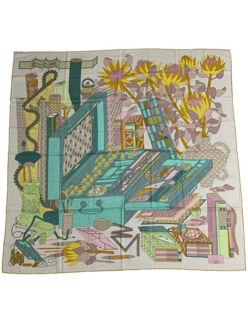 Châle HERMÈS cachemire et soie