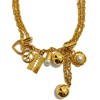 Collier ceinture MOSCHINO by Redwall chaine dorée et charms