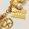 MOSCHINO by Redwall Chain Necklace-Belt and Charms in Gilded Metal