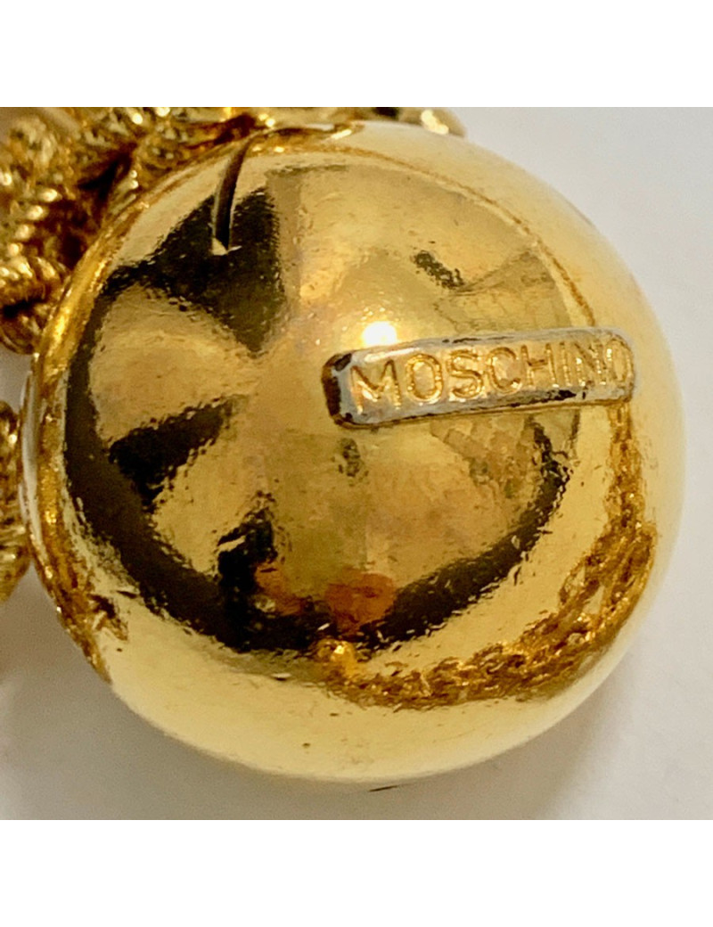 Collier ceinture MOSCHINO by Redwall chaine dorée et charms
