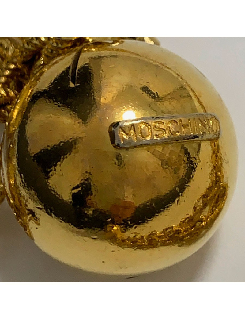 Collier ceinture MOSCHINO by Redwall chaine dorée et charms