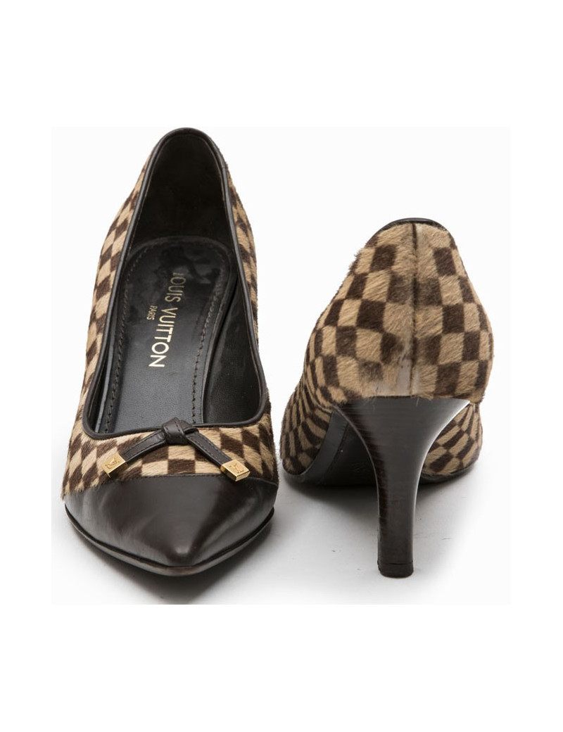 Escarpins T 39 LOUIS VUITTON Bi matière