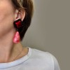 Boucles d'oreilles pendantes rose