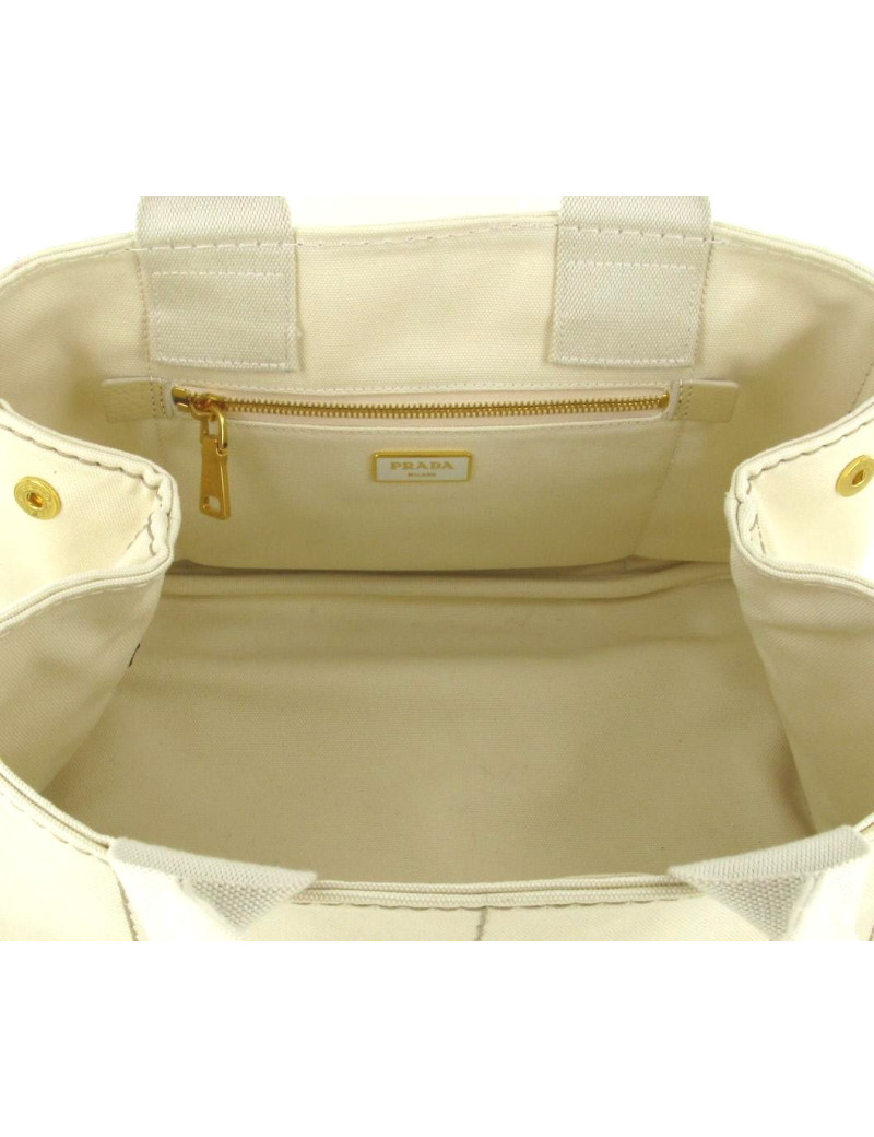 Sac PRADA en toile beige 