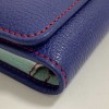 DOLCE GABBANA Sicily Von Bag mini sac portefeuille en cuir grainé bleu