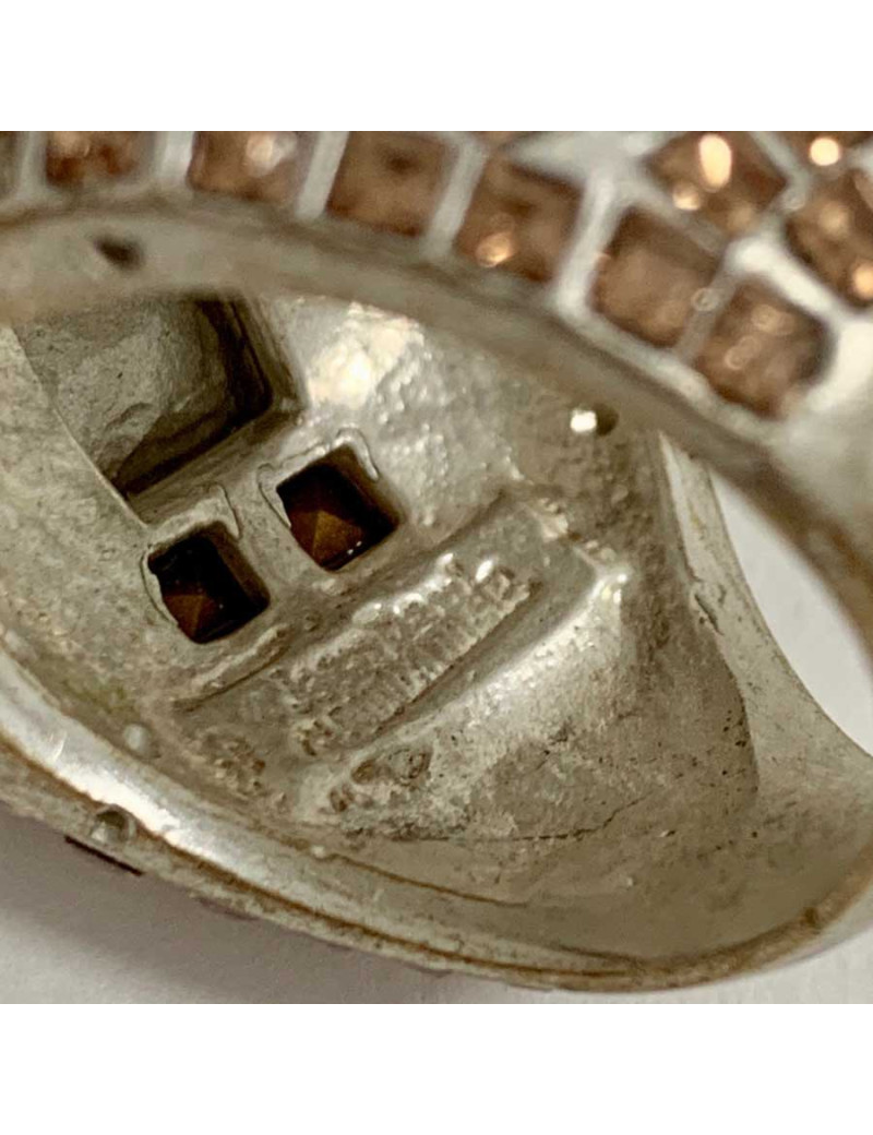 Bague Jean-Paul GAULTIER strass ambre