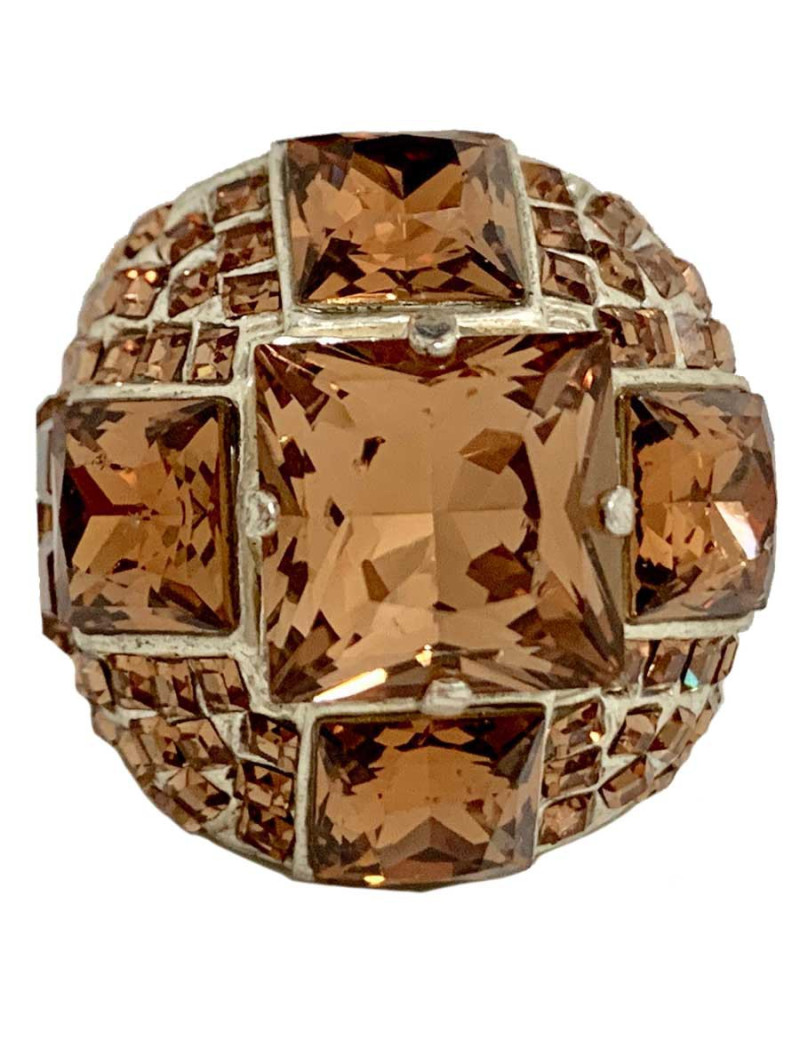 Bague Jean-Paul GAULTIER strass ambre