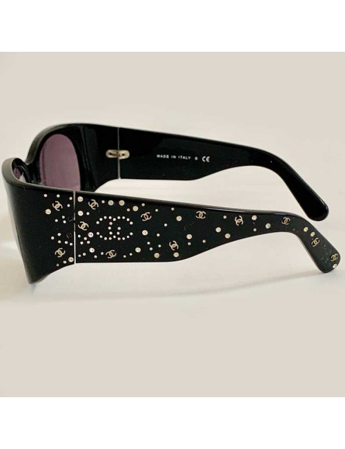 CHANEL CC rhinestones sunglases