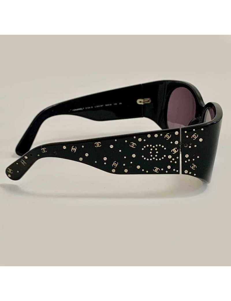 CHANEL CC rhinestones sunglases