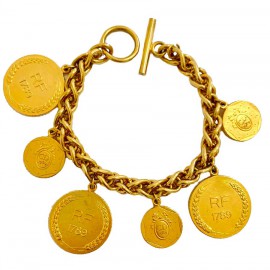 Bracelet DIOR Révolution Française pièces dorées 
