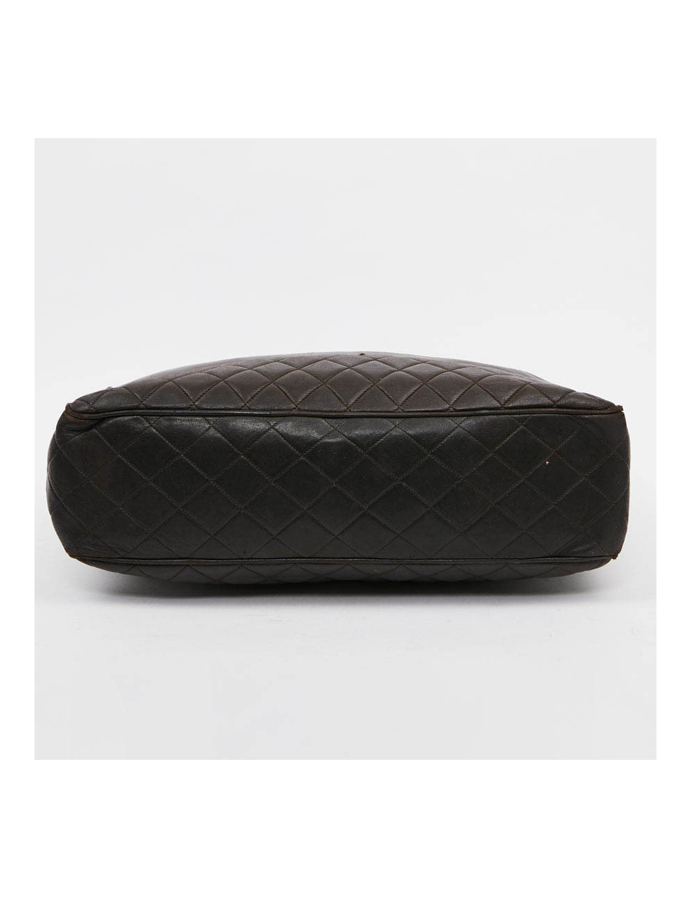 Sac cabas CHANEL cuir d'agnerau marfron vintinge 90'