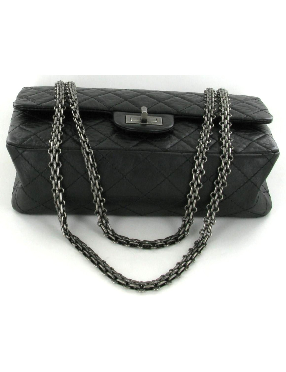 Sac 2:55 CHANEL cuir noir