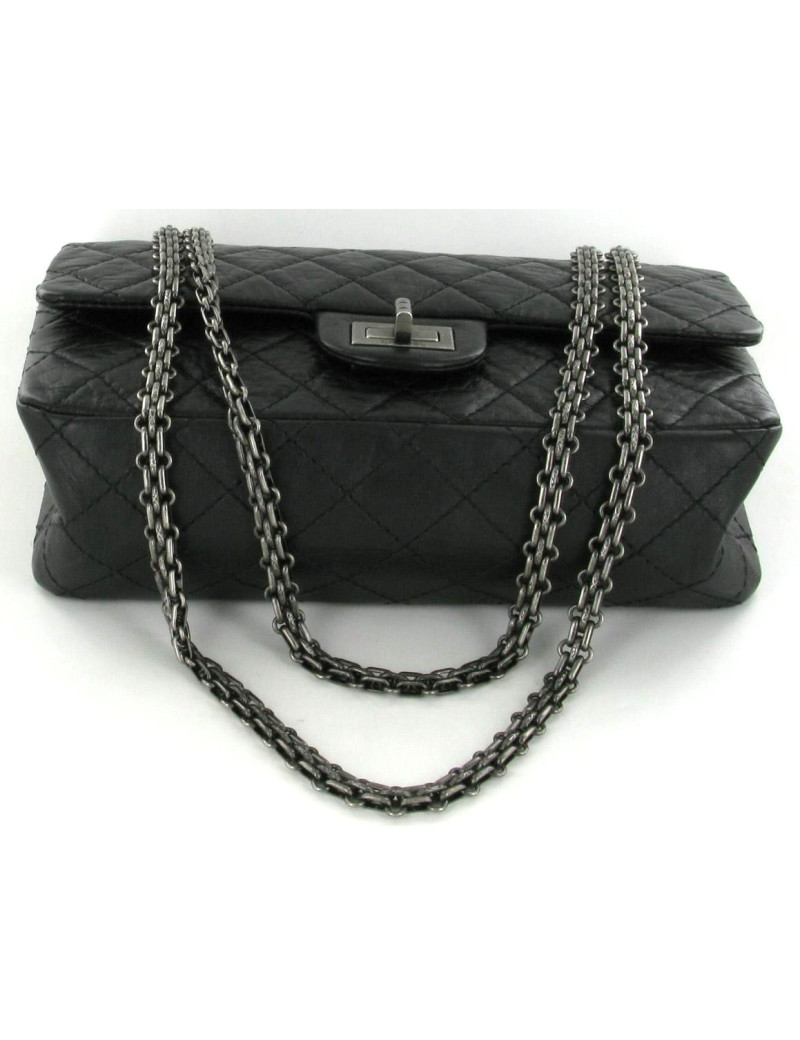 Sac 2:55 CHANEL cuir noir