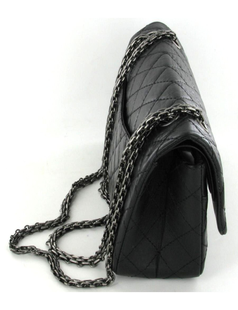 Sac 2:55 CHANEL cuir noir