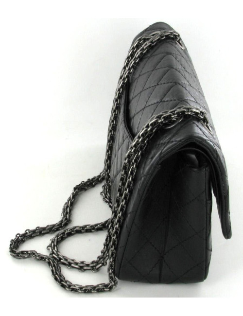 Sac 2:55 CHANEL cuir noir