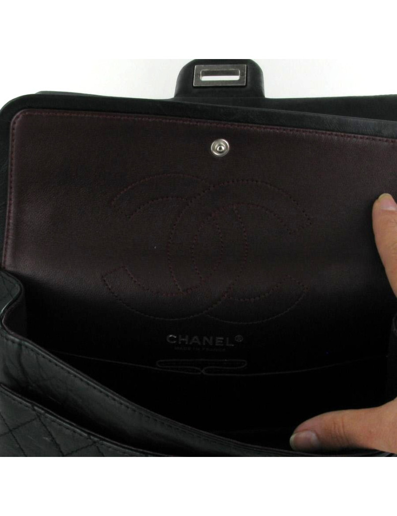 Sac 2:55 CHANEL cuir noir