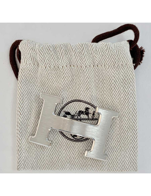 Boucle H HERMES bijouterie argentée