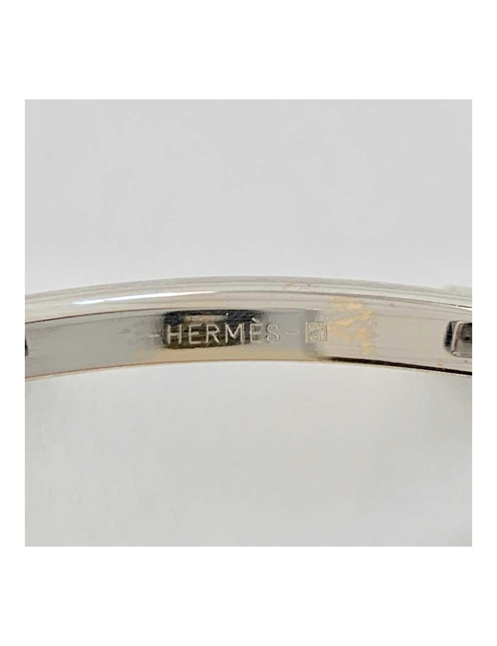 Boucle H HERMES bijouterie argentée