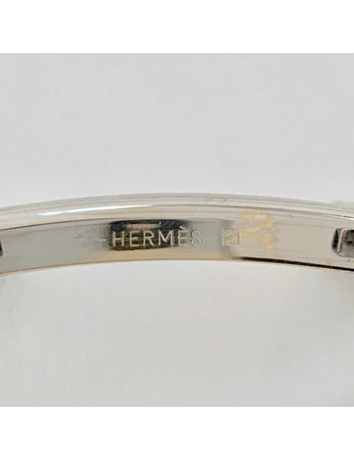 Boucle H HERMES bijouterie argentée