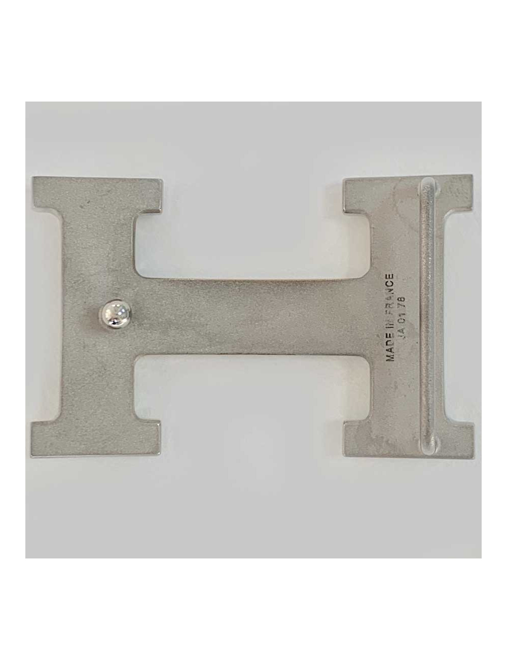 Boucle H HERMES bijouterie argentée