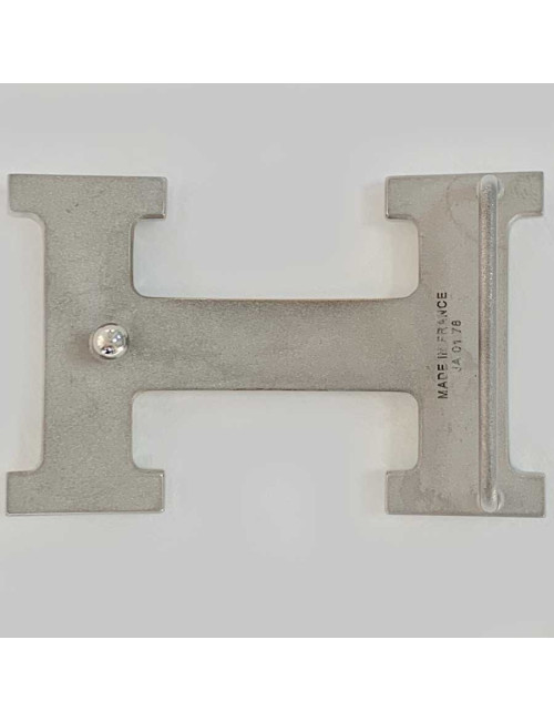 Boucle H HERMES bijouterie argentée
