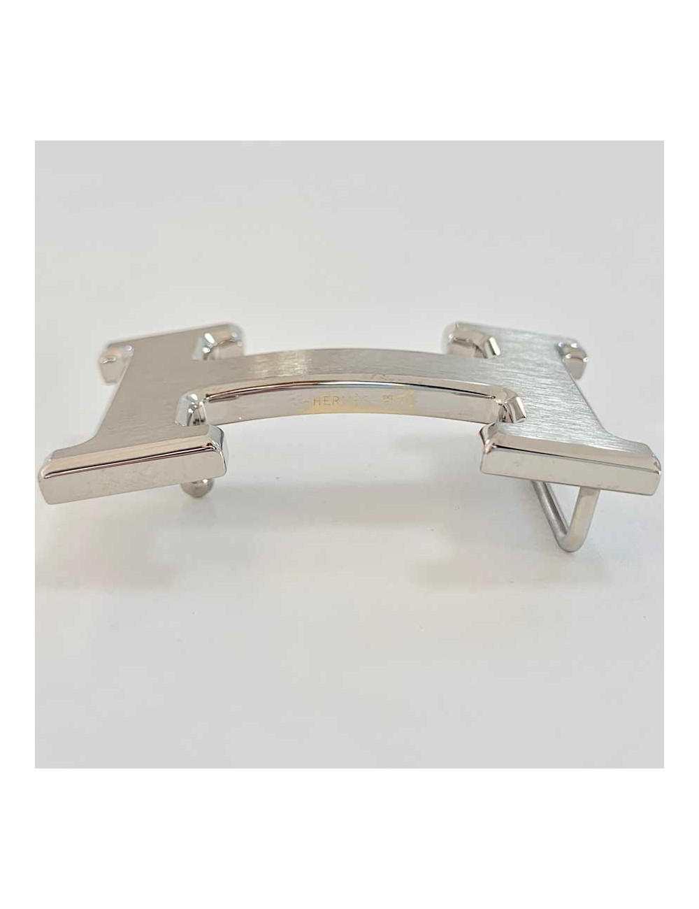 Boucle H HERMES bijouterie argentée