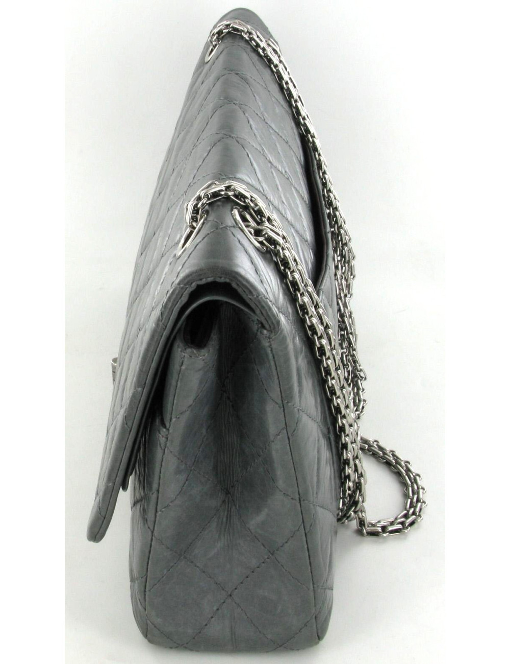 Sac 2:55 CHANEL cuir gris