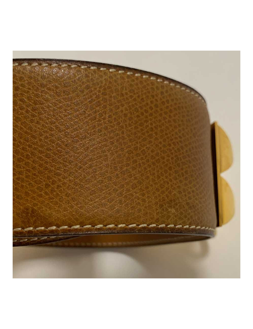 Ceinture Collier de chien HERMES cuir gold