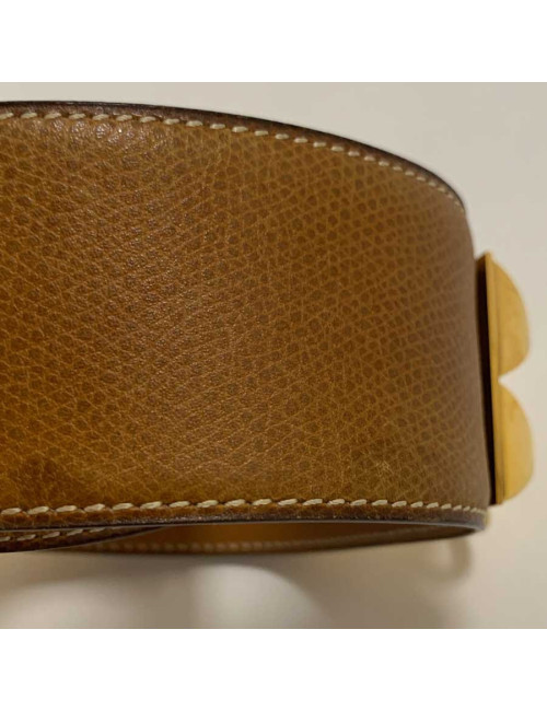 Ceinture Collier de chien HERMES cuir gold