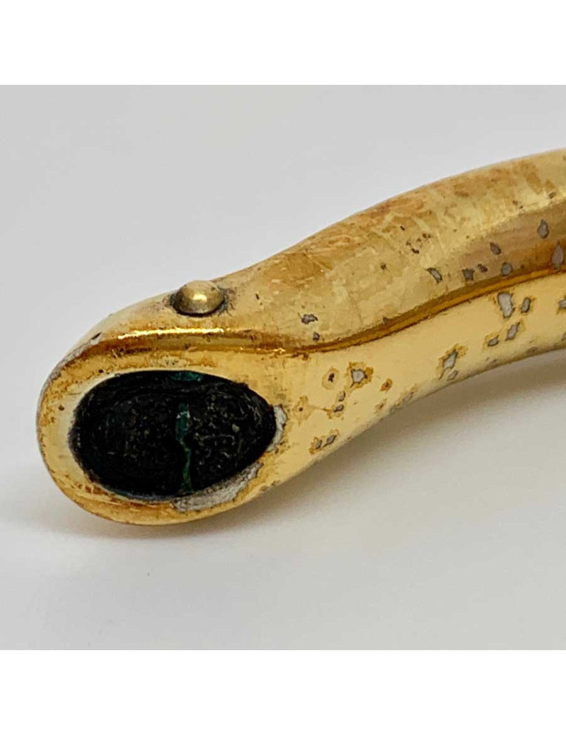 Bracelet HERMES laiton doré et cuir