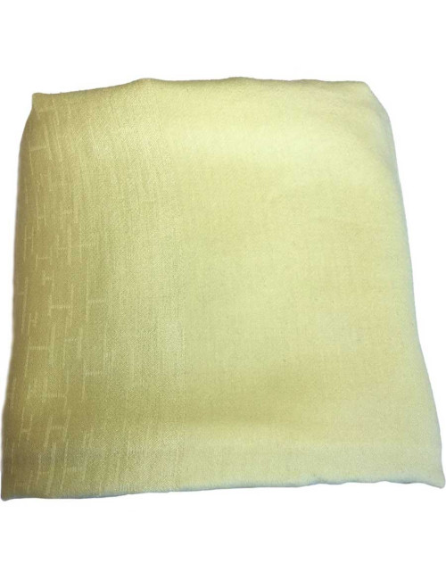 Châle HERMES cachemire et soie jaune