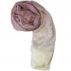 Châle CHANEL à petites franges en coton et soie rose et blanc