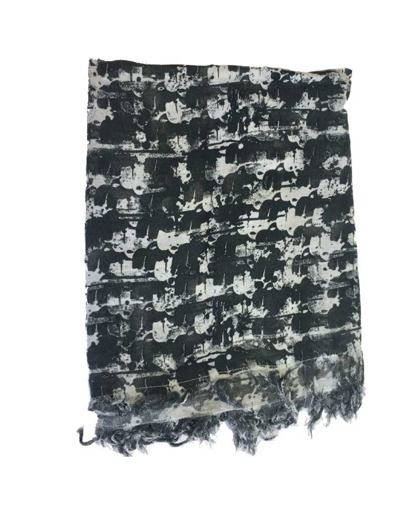 Châle KARL LAGERFELD en mélange de soie gris et blanc