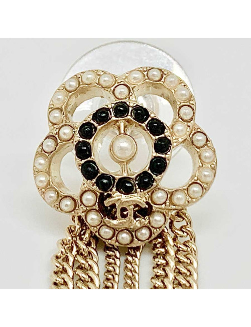 Chanel chain earring studs