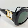 Vintage CHANEL Sunglasses CC in Gilt Metal and black acetate