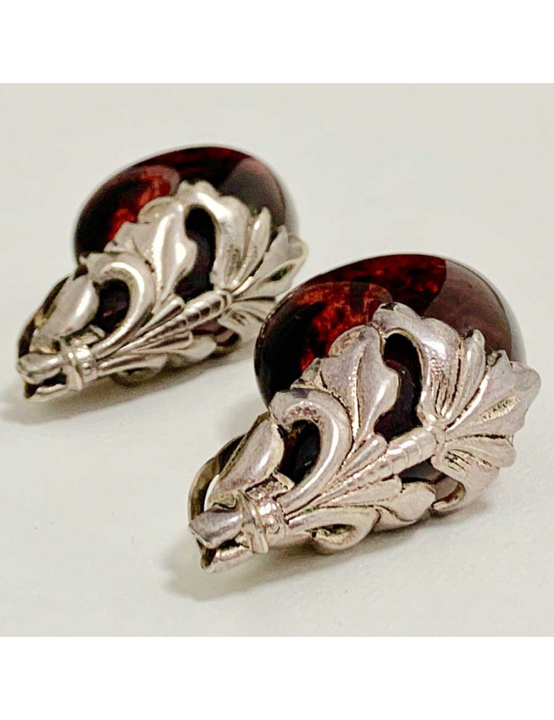 Boucles d'oreilles Isabel Canovas ambre