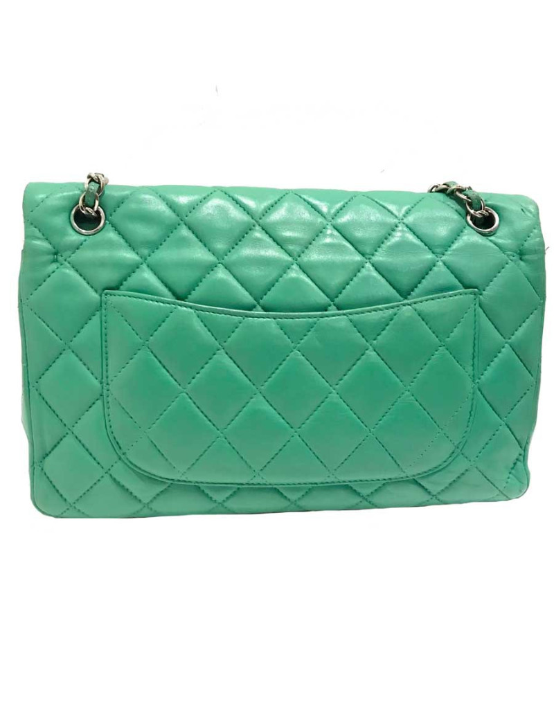 Sac CHANEL Jumbo cuir vert 