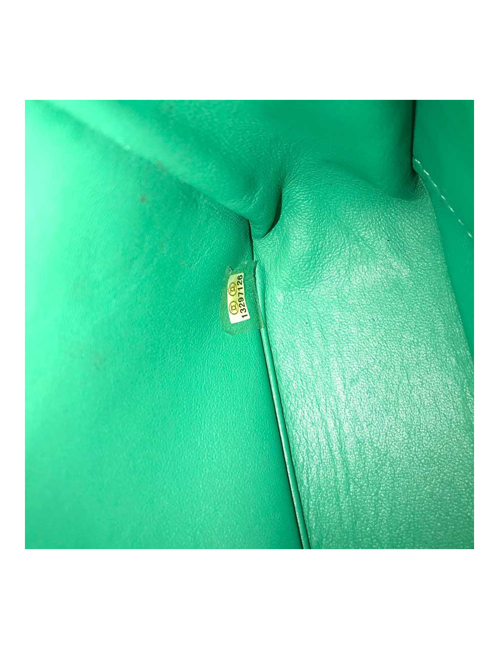 Sac CHANELl Jumbo cuir d'agneau vert anis