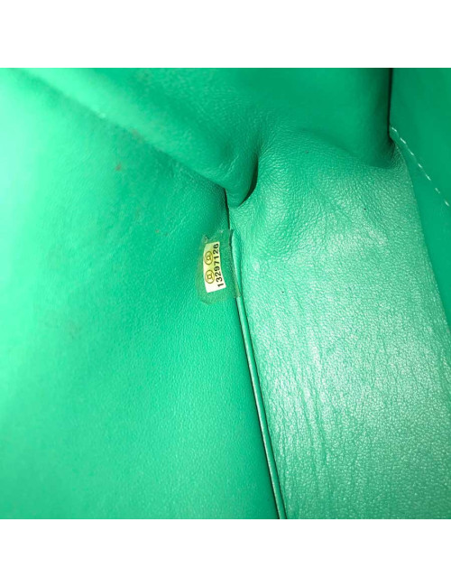 Sac CHANELl Jumbo cuir d'agneau vert anis