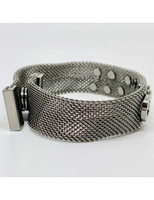 Bracelet CHANEL "C H A N E L" ruthénium