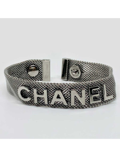 Bracelet CHANEL "C H A N E L" ruthénium