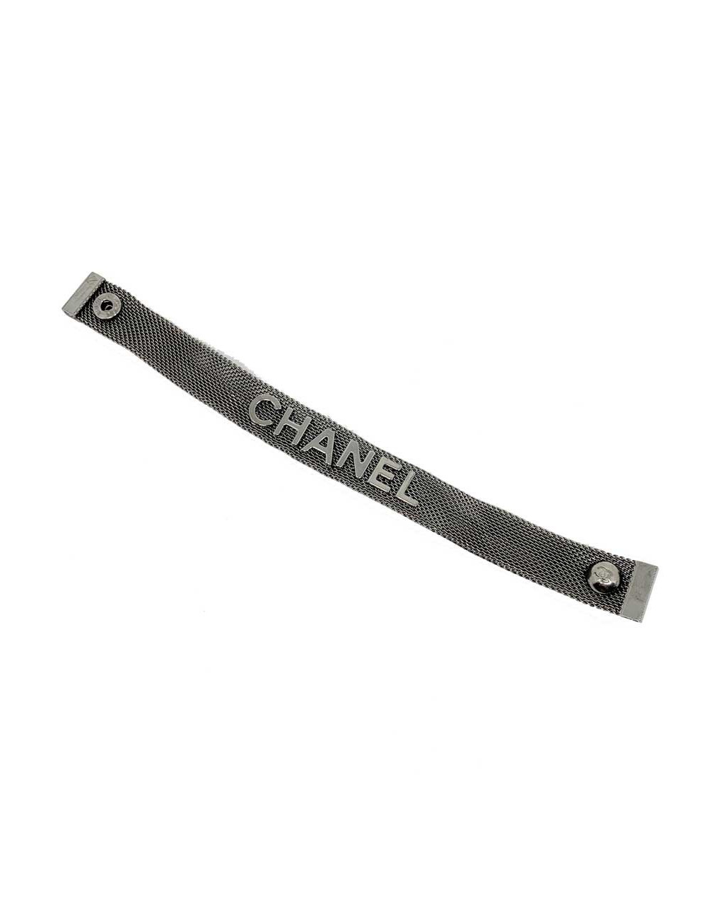 Bracelet CHANEL "C H A N E L" ruthénium
