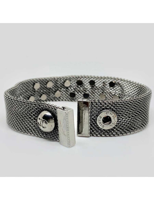 Bracelet CHANEL "C H A N E L" ruthénium