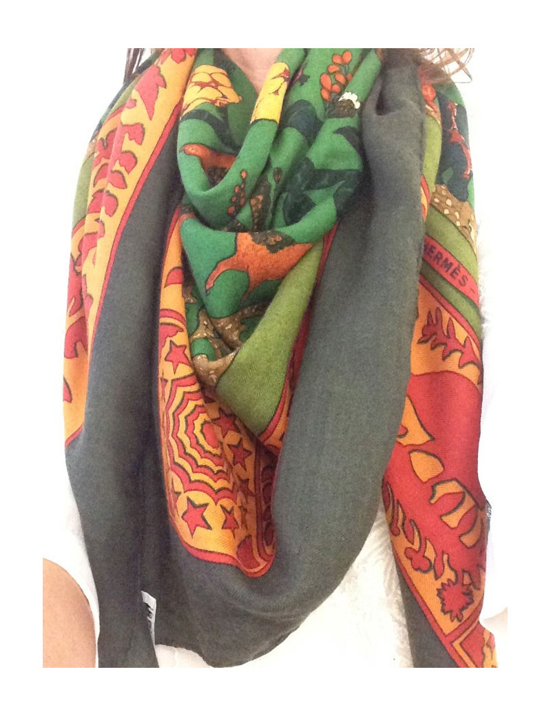 Châle HERMÈS cachemire et soie