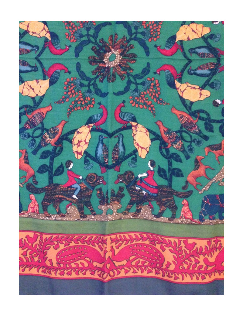 Châle HERMÈS cachemire et soie