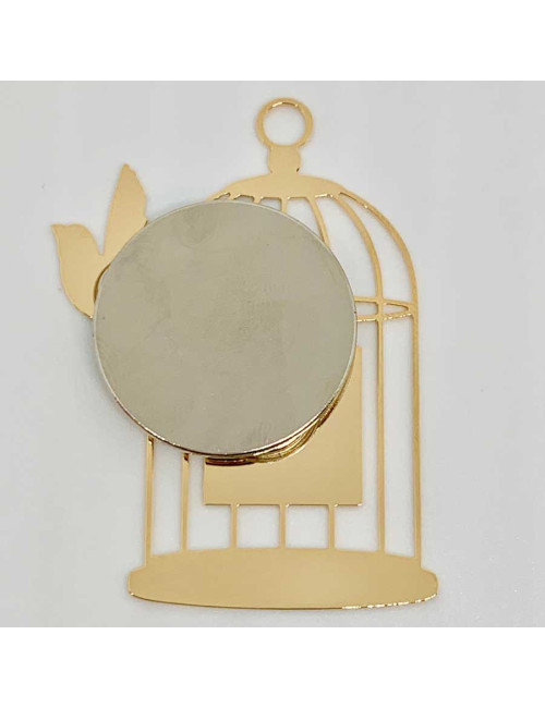 Pin s CHANEL Cage en métal doré or pâle