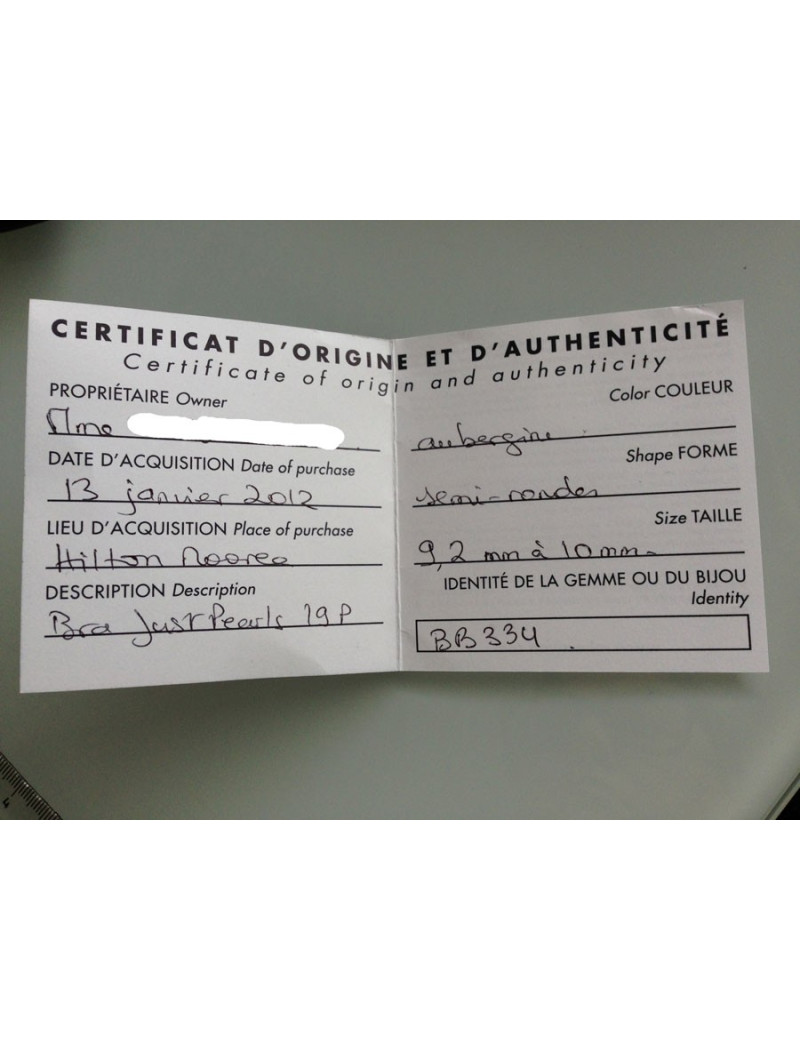 Bracelet 17 perles de Tahiti ROBERT WAN