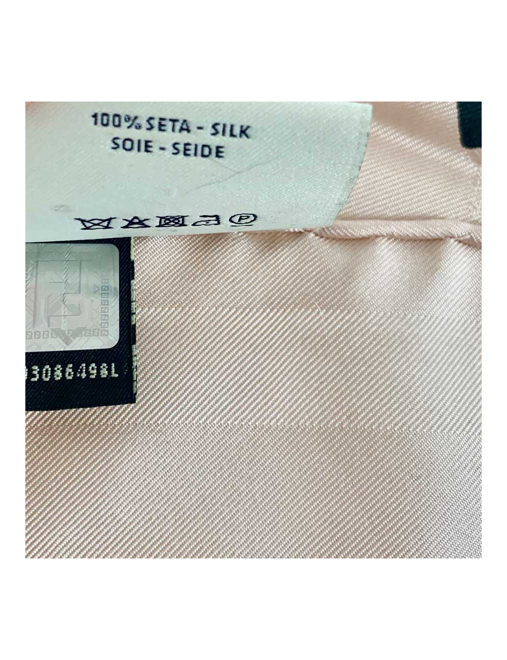 FENDI pink extra-large silk square scarf