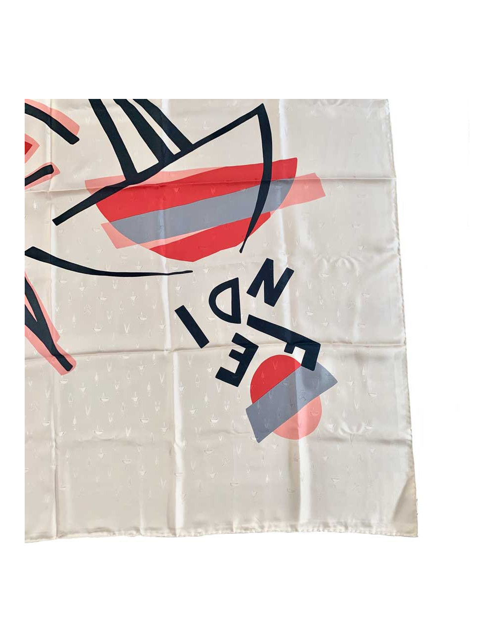 FENDI pink extra-large silk square scarf