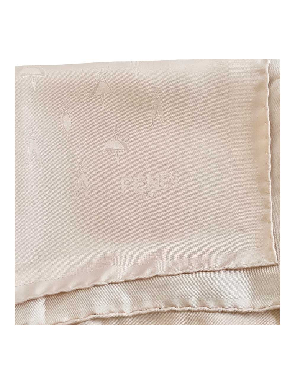 FENDI pink extra-large silk square scarf